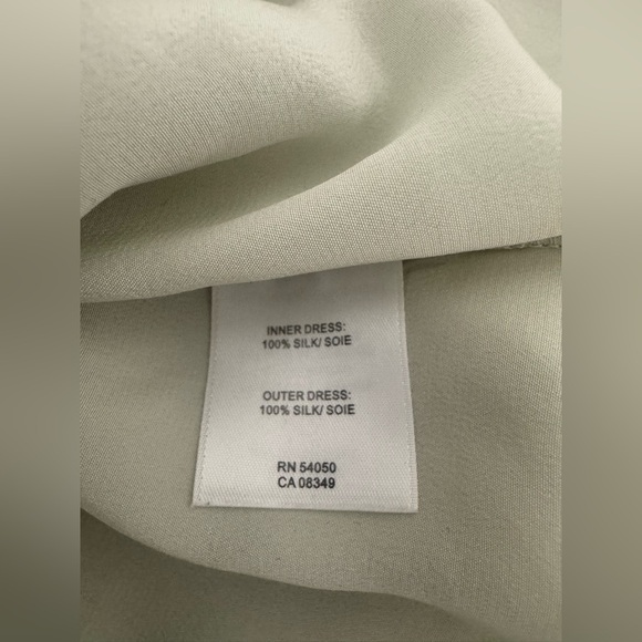 Robert Rodriguez Silk Flutter Sleeve Dress Burnout Floral Mint Romantic NWT 10 - Picture 5 of 13